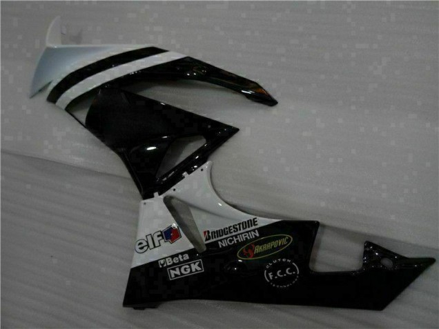 Schwarz Weiß 3M Touch4 2009-2012 ZX6R Motorrad Verkleidungen Schwarz Weiß 3M Touch4 2009-2012 ZX6R Motorrad Verkleidungen