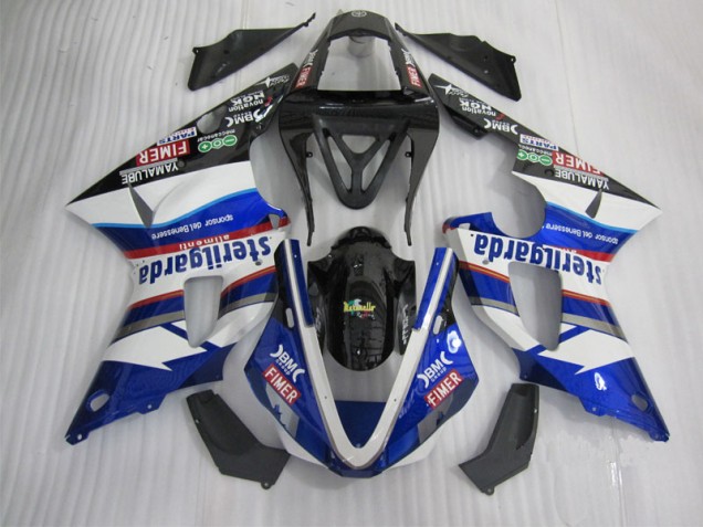 Schwarz Weiß Blau SantUnder 2000-2001 YZF R1 Motorrad Verkleidung Schwarz Weiß Blau SantUnder 2000-2001 YZF R1 Motorrad Verkleidung