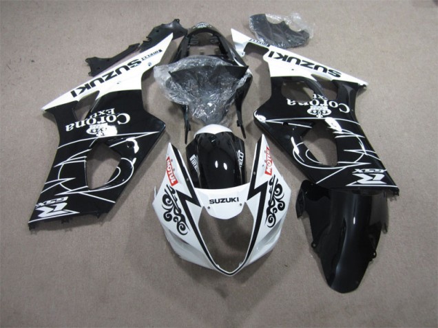 Schwarz Weiß Corona Extra Motul 2003-2004 GSXR 1000 Motorrad Verkleidung Schwarz Weiß Corona Extra Motul 2003-2004 GSXR 1000 Motorrad Verkleidung
