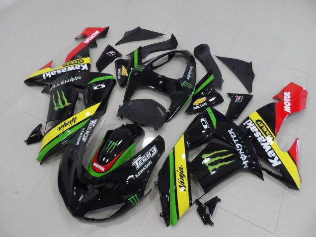 Schwarz gelbes Monster 2006-2007 ZX10R Motorrad Verkleidung Schwarz gelbes Monster 2006-2007 ZX10R Motorrad Verkleidung