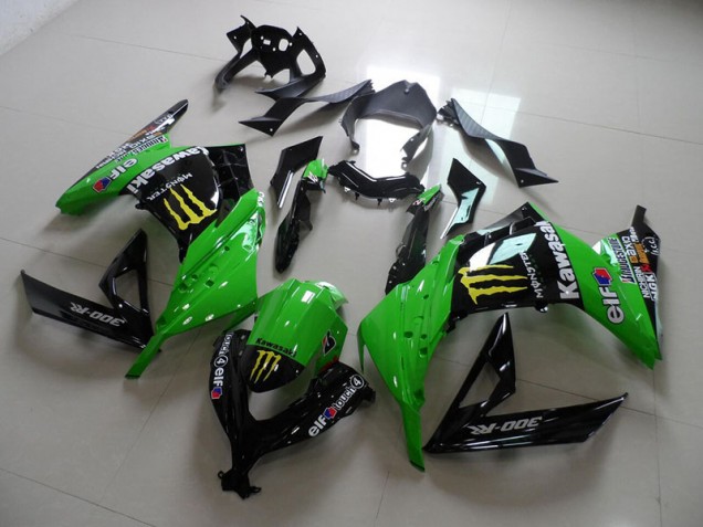 Schwarz grünes Monster 2013-2016 ZX300R Motorrad Verkleidung Schwarz grünes Monster 2013-2016 ZX300R Motorrad Verkleidung