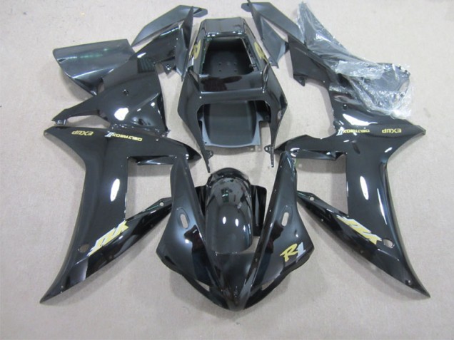 Schwarz mit goldenem Aufkleber 2002-2003 YZF R1 Motorrad Verkleidung Schwarz mit goldenem Aufkleber 2002-2003 YZF R1 Motorrad Verkleidung