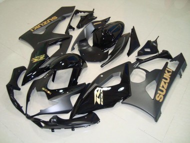 Schwarz mit goldenen Aufklebern 2005-2006 GSXR 1000 Motorrad Verkleidung