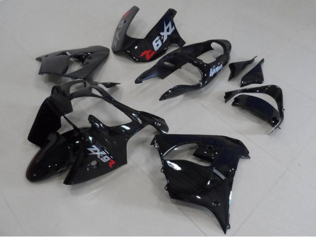 Schwarz mit grauen Aufklebern 2000-2001 ZX9R Motorrad Verkleidung Schwarz mit grauen Aufklebern 2000-2001 ZX9R Motorrad Verkleidung