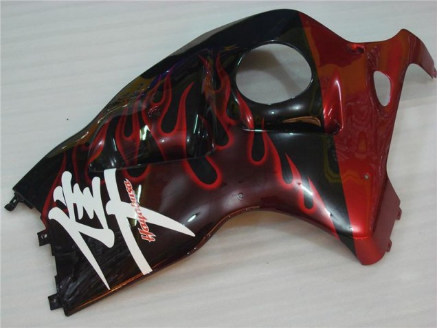 Schwarz rote Flamme 1996-2007 GSXR 1300 Hayabusa Motorrad Verkleidungen Schwarz rote Flamme 1996-2007 GSXR 1300 Hayabusa Motorrad Verkleidungen