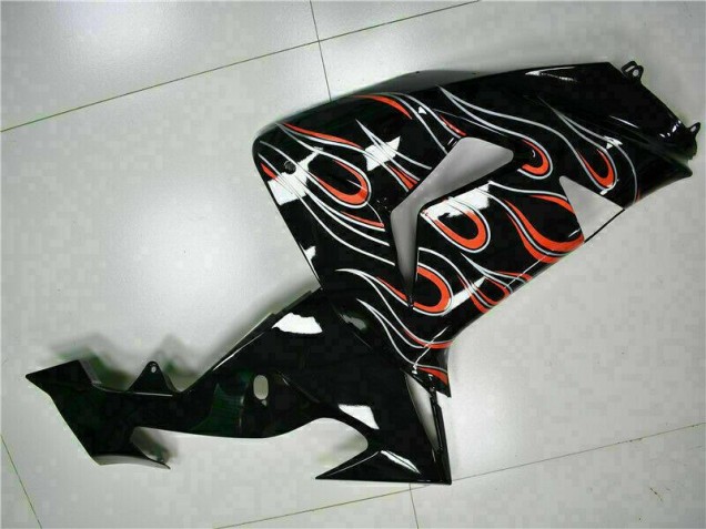 Schwarz rote Flamme 2006-2007 ZX10R Motorrad Verkleidungen Schwarz rote Flamme 2006-2007 ZX10R Motorrad Verkleidungen