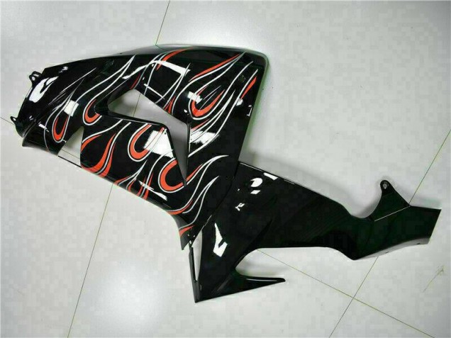 Schwarz rote Flamme 2006-2007 ZX10R Motorrad Verkleidungen Schwarz rote Flamme 2006-2007 ZX10R Motorrad Verkleidungen