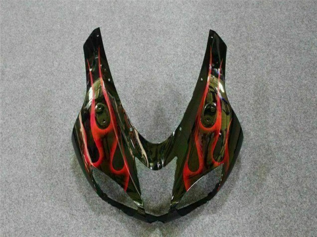 Schwarz rote Flamme 2007-2008 ZX6R Motorrad Verkleidung