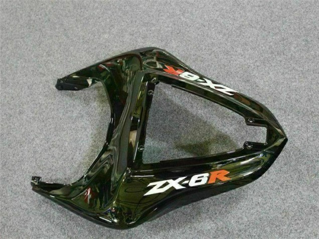 Schwarz rote Flamme 2007-2008 ZX6R Motorrad Verkleidung