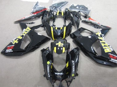 Schwarzer Rizla Holzfäller 2009-2016 GSXR 1000 Motorrad Verkleidung