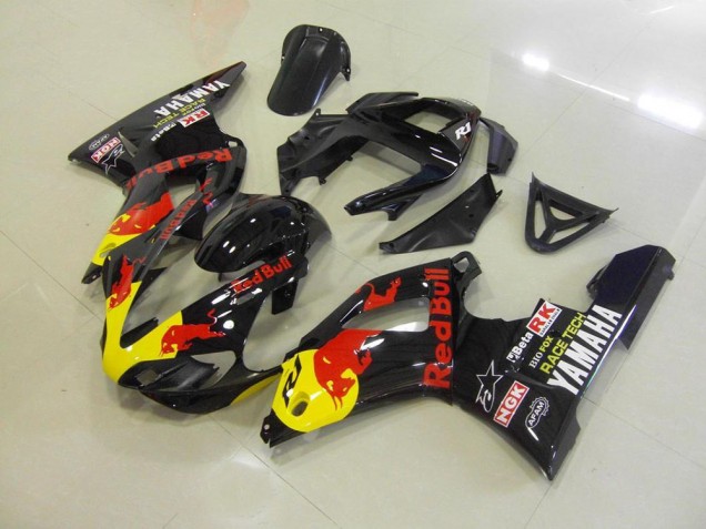 Schwarzer Rot Bull 2000-2001 YZF R1 Motorrad Verkleidung Schwarzer Rot Bull 2000-2001 YZF R1 Motorrad Verkleidung