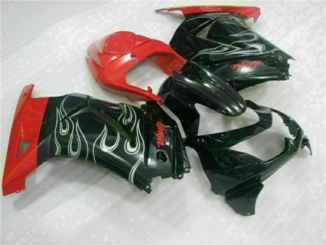 Schwarzer Roter Ninja 2008-2012 EX250 Motorrad Verkleidung Schwarzer Roter Ninja 2008-2012 EX250 Motorrad Verkleidung