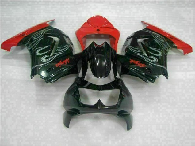 Schwarzer Roter Ninja 2008-2012 EX250 Motorrad Verkleidung Schwarzer Roter Ninja 2008-2012 EX250 Motorrad Verkleidung