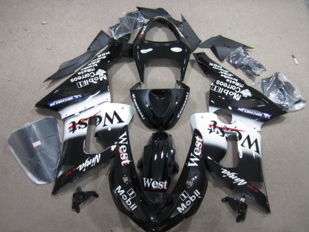 Schwarzer West Mobil Ninja 636 2005-2006 ZX6R Motorrad Verkleidung Schwarzer West Mobil Ninja 636 2005-2006 ZX6R Motorrad Verkleidung