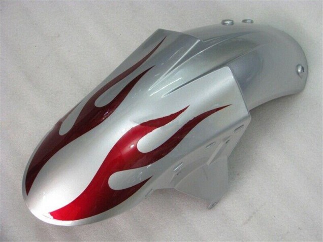 Silber Rot Flammen 2005-2006 ZX6R Motorrad Verkleidung Silber Rot Flammen 2005-2006 ZX6R Motorrad Verkleidung