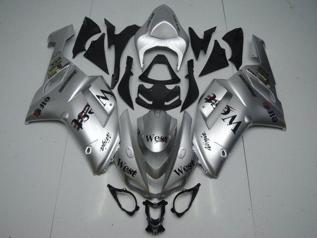 Silber West 2007-2008 ZX6R Motorrad Verkleidung Silber West 2007-2008 ZX6R Motorrad Verkleidung