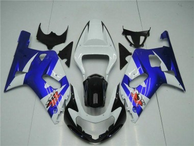 Weiß Blau 2001-2003 GSXR 600/750 Motorrad Verkleidung