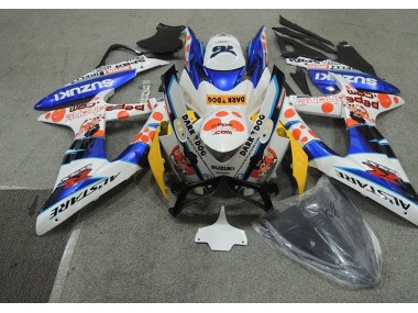 Weiß Blau Dunkel Hund 2008-2010 GSXR 600 Motorrad Verkleidung
