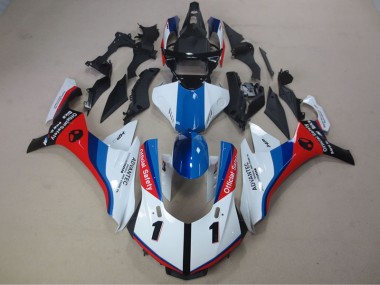 Weiß Blau Rot Advantec 2015-2019 YZF R1 Motorrad Verkleidung