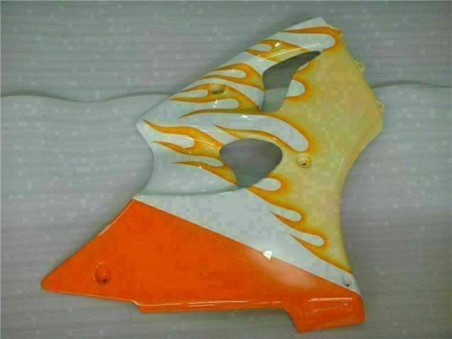 Weiß Gelb Flamme 2000-2002 ZX6R Motorrad Verkleidung Weiß Gelb Flamme 2000-2002 ZX6R Motorrad Verkleidung
