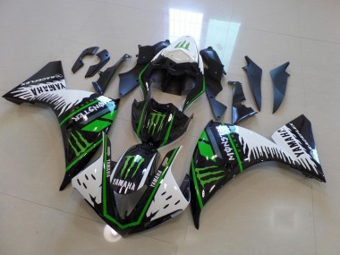 Weiß Grün Big Monster 2012-2014 YZF R1 Motorrad Verkleidung