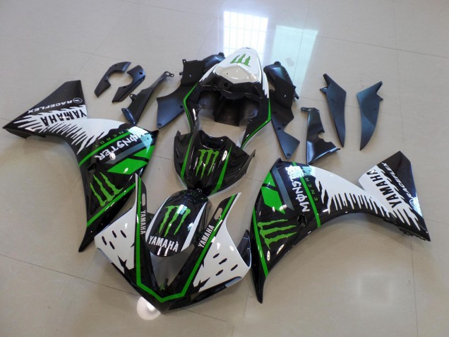 Weiß Grün Big Monster 2012-2014 YZF R1 Motorrad Verkleidung Weiß Grün Big Monster 2012-2014 YZF R1 Motorrad Verkleidung