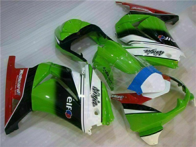 Weiß Grün Schwarz Ninja 2008-2012 EX250 Motorrad Verkleidung Weiß Grün Schwarz Ninja 2008-2012 EX250 Motorrad Verkleidung