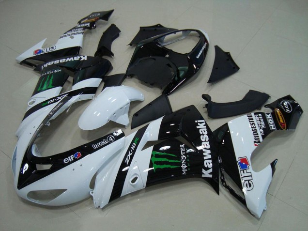 Weiß Monster 2006-2007 ZX10R Motorrad Verkleidung