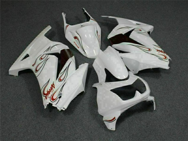 Weiß Rot 2008-2012 EX250 Motorrad Verkleidung Weiß Rot 2008-2012 EX250 Motorrad Verkleidung