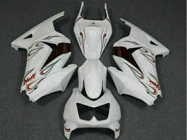 Weiß Rot 2008-2012 EX250 Motorrad Verkleidung Weiß Rot 2008-2012 EX250 Motorrad Verkleidung
