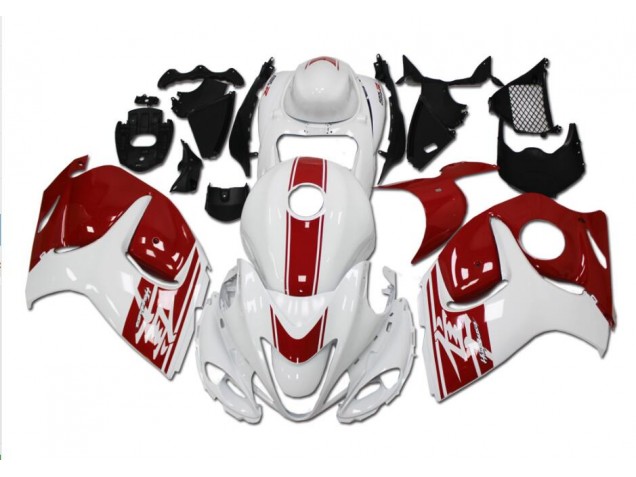 Weiß Rot 2008-2019 GSXR 1300 Hayabusa Motorrad Verkleidungen Weiß Rot 2008-2019 GSXR 1300 Hayabusa Motorrad Verkleidungen