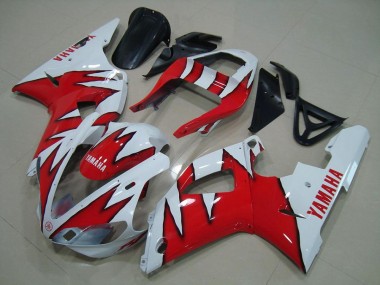 Weiß Rot Flamme 2000-2001 YZF R1 Motorrad Verkleidung