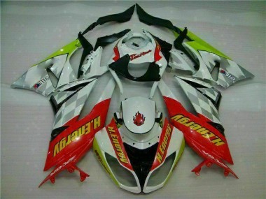 Weiß Rot H. Energy 2009-2012 ZX6R Motorrad Verkleidung