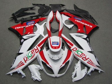 Weiß Rot Rapid 2009-2012 ZX6R Motorrad Verkleidung