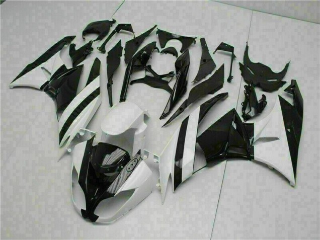 Weiß Schwarz 2009-2012 ZX6R Motorrad Verkleidung