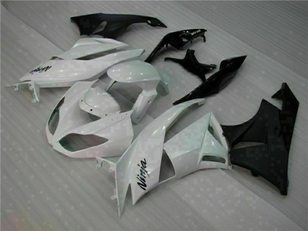 Weiß Schwarz 2009-2012 ZX6R Motorrad Verkleidungen Weiß Schwarz 2009-2012 ZX6R Motorrad Verkleidungen