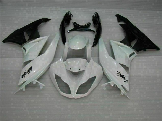 Weiß Schwarz 2009-2012 ZX6R Motorrad Verkleidungen Weiß Schwarz 2009-2012 ZX6R Motorrad Verkleidungen