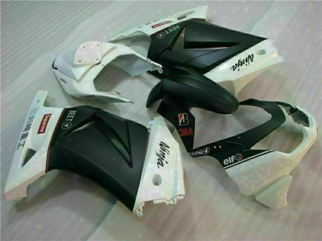 Weiß Schwarz Ninja 3M 2008-2012 EX250 Motorrad Verkleidung