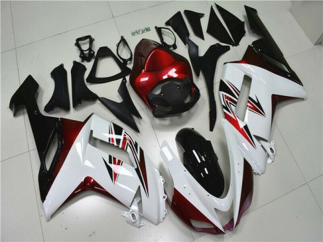 Weiß Schwarz Rot 2007-2008 ZX6R Motorrad Verkleidung Weiß Schwarz Rot 2007-2008 ZX6R Motorrad Verkleidung
