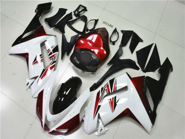 Weiß Schwarz Rot 2007-2008 ZX6R Motorrad Verkleidung Weiß Schwarz Rot 2007-2008 ZX6R Motorrad Verkleidung