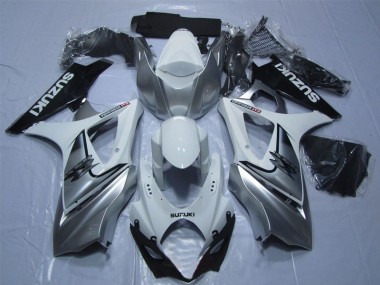Weiß Silber Schwarz 2007-2008 GSXR 1000 Motorrad Verkleidung