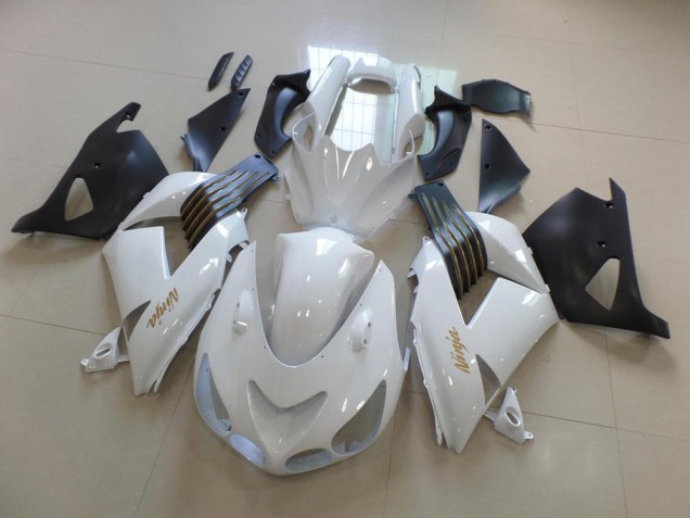 Weiß Und Matt Schwarz 2006-2011 ZX14R ZZR1400 Motorrad Verkleidung Weiß Und Matt Schwarz 2006-2011 ZX14R ZZR1400 Motorrad Verkleidung