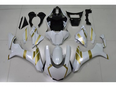 Weiß mit Gold Aufkleber 2015-2019 YZF R1 Motorrad Verkleidung